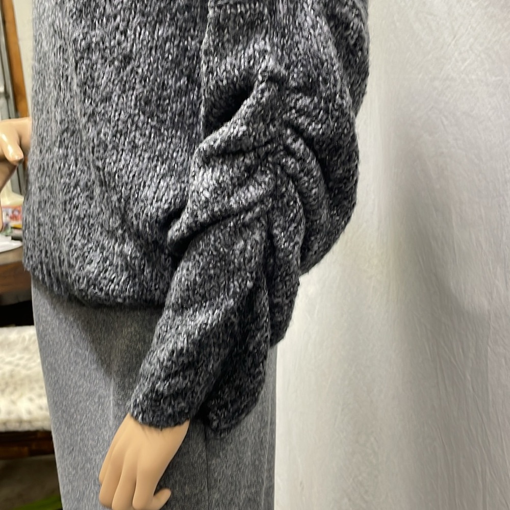 Nine West Jeans Womens Gray Mix Cowl Neck Sweater - Picture 4 of 8